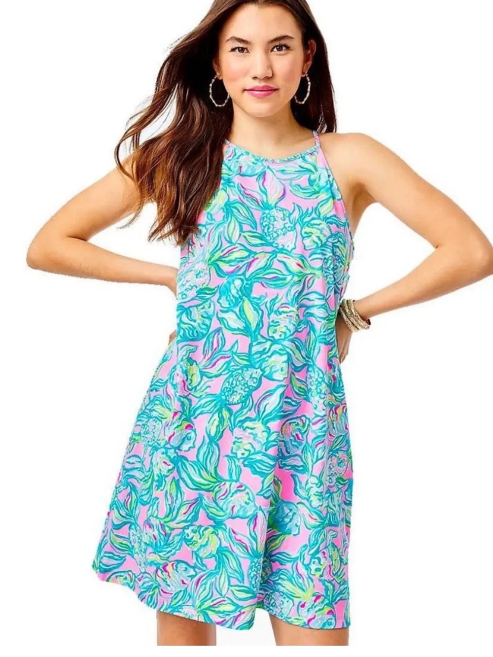 Lilly Pulitzer Pelican Pink Off The Scales Margot Swing Dress - Picture 2 of 12